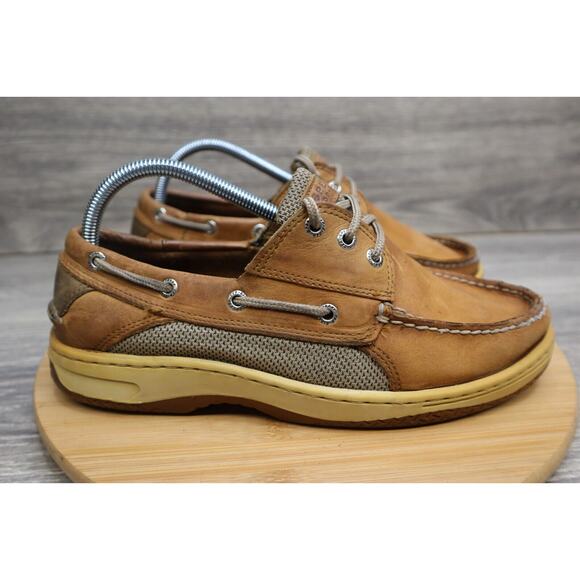 Sperry Top Sider Shoe Mens Size 9M Loafer Brown Leather Boating Slip On Casual - Picture 1 of 16